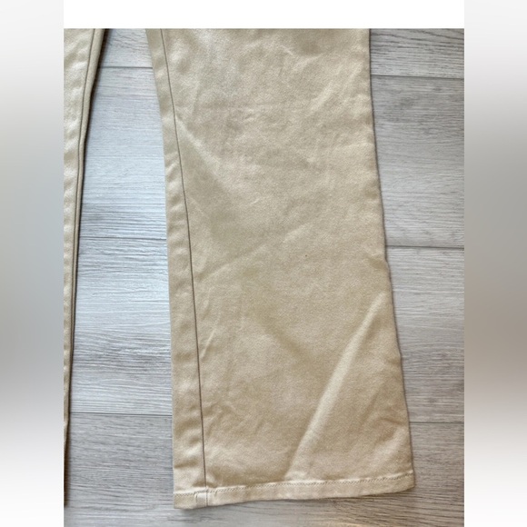 Vintage Ralph Lauren Pants Jeans Sz 10 Petite Tan Studded Preppy Bootcut Y2K - Picture 6 of 8